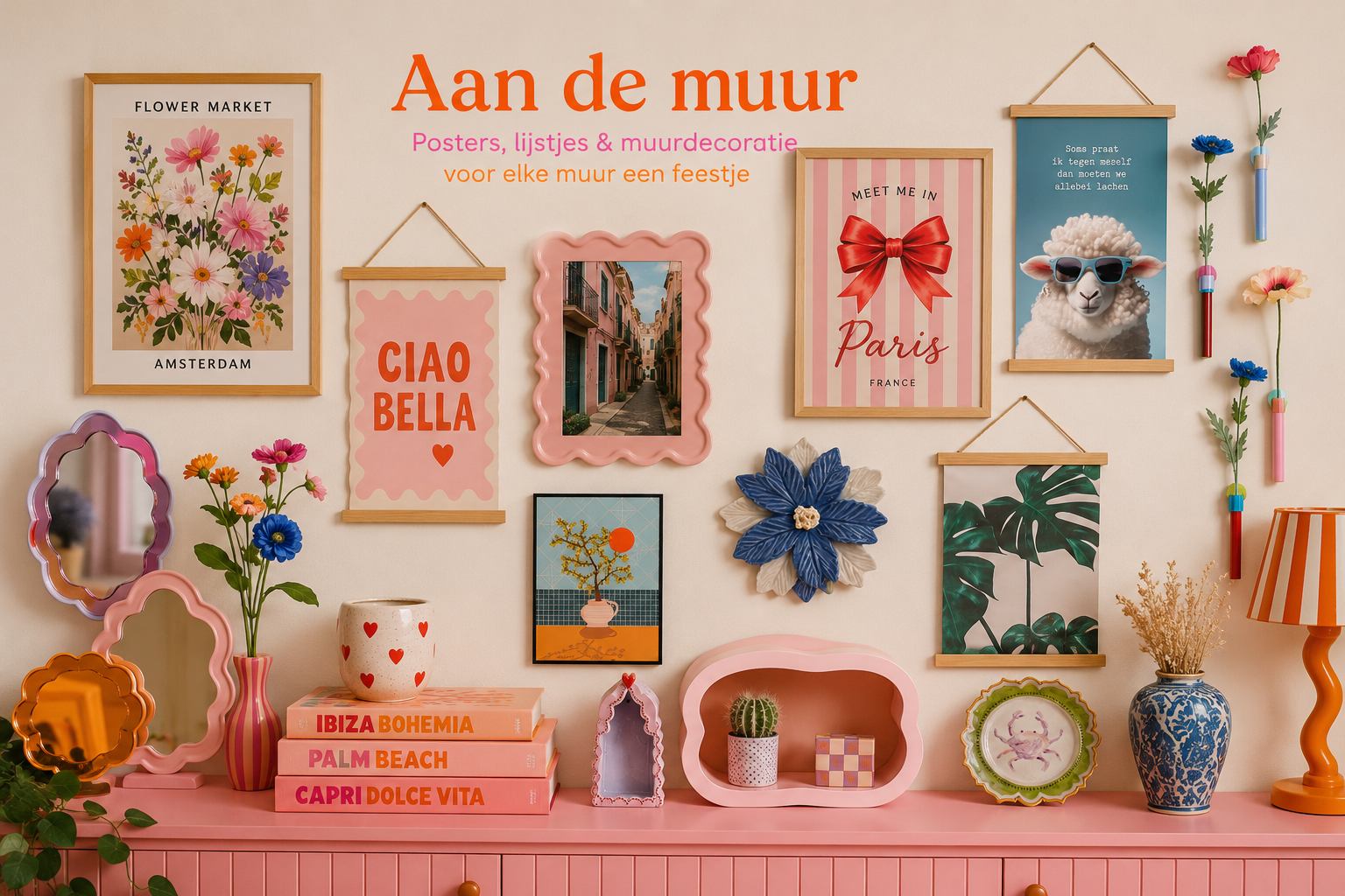Voor aan de muur