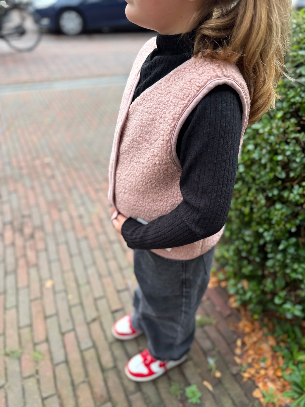 Teddy Gilet voor Meisjes – Oudroze