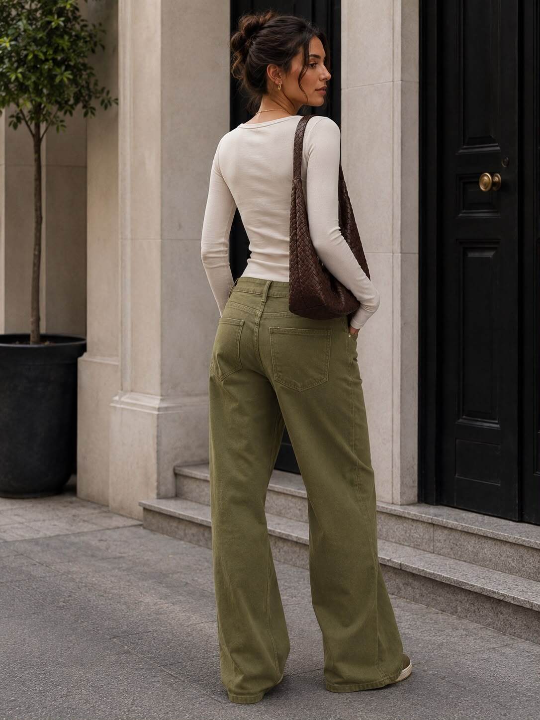 Wide Leg Jeans – Khaki of Bruin