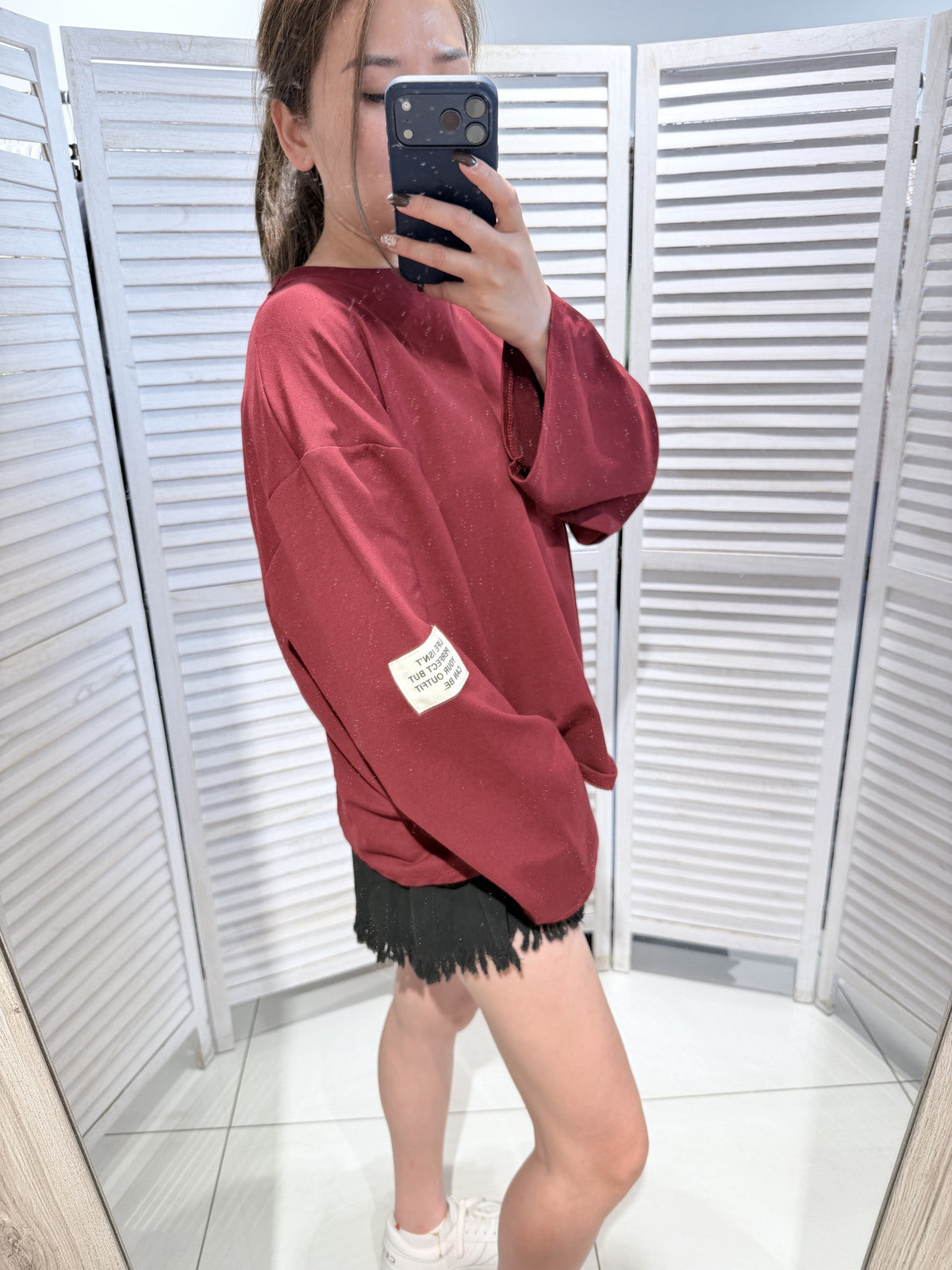 Oversized sweater – Burgundy