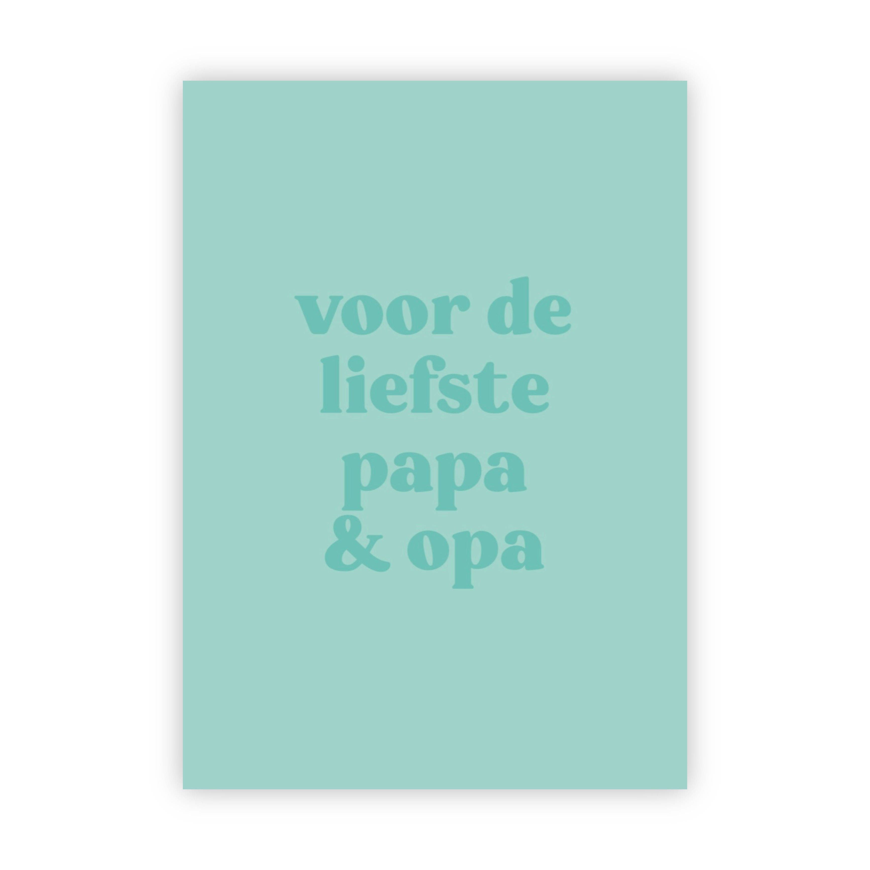 Wenskaart | Voor de liefste papa & opa