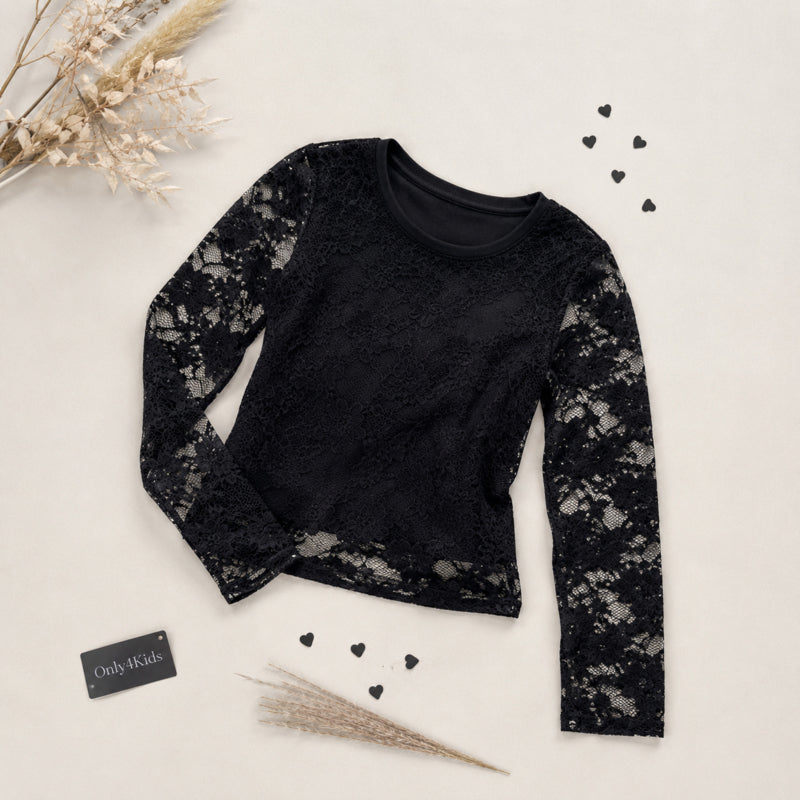 Kanten Top met Bloemenprint