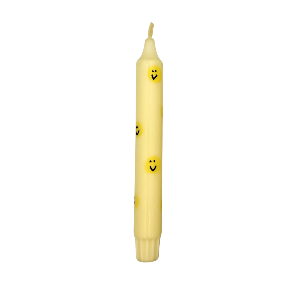 Diner Kaars Smiley Yellow