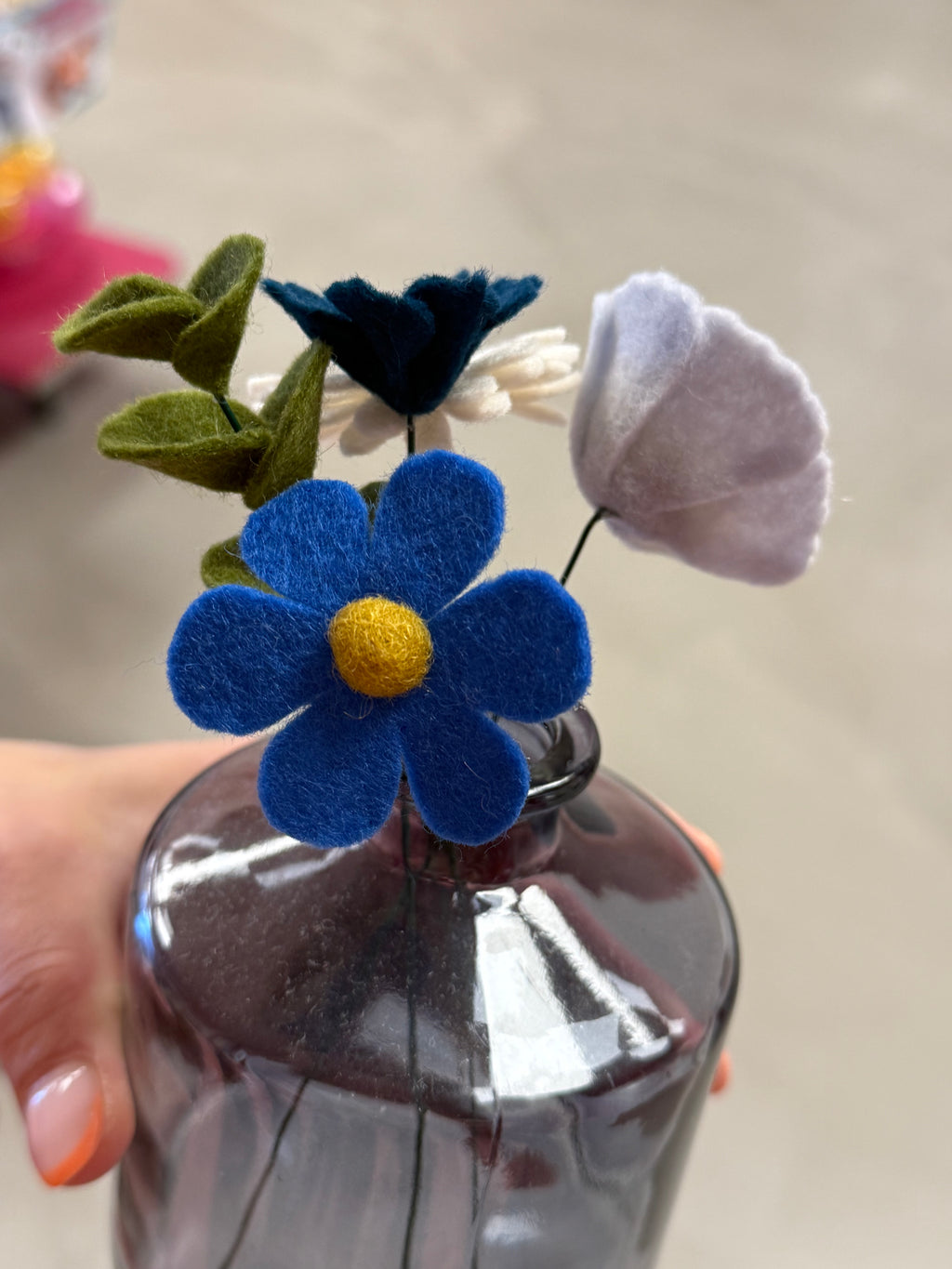 DIY box mini Viltblomkes blauw