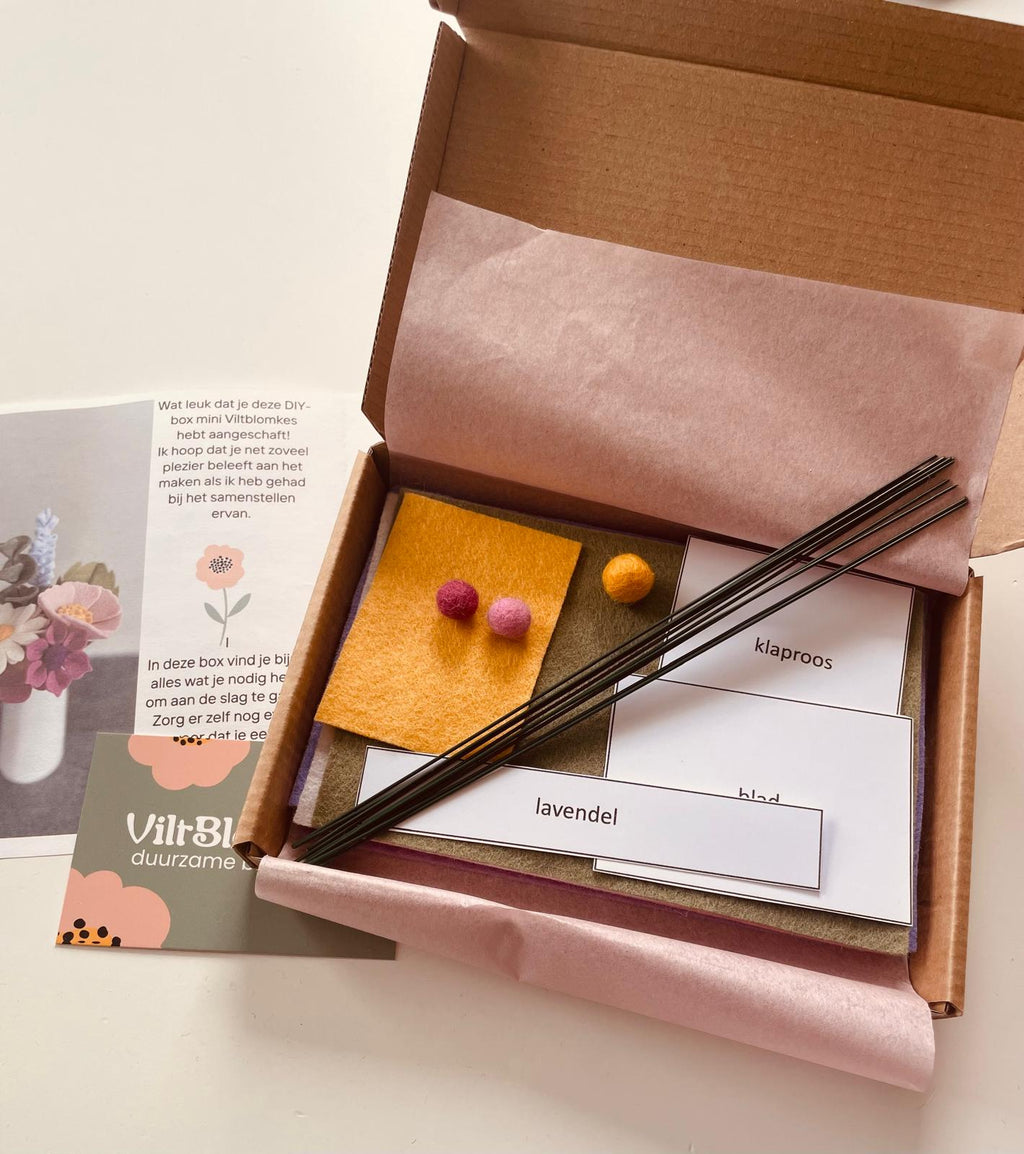 DIY box mini Viltblomkes zalm