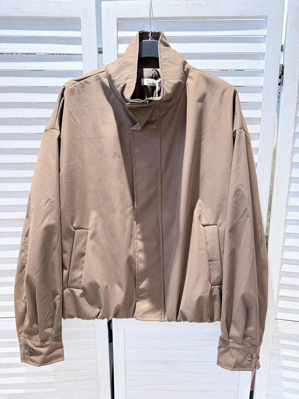 Chocoladekleur Bomber Jacket