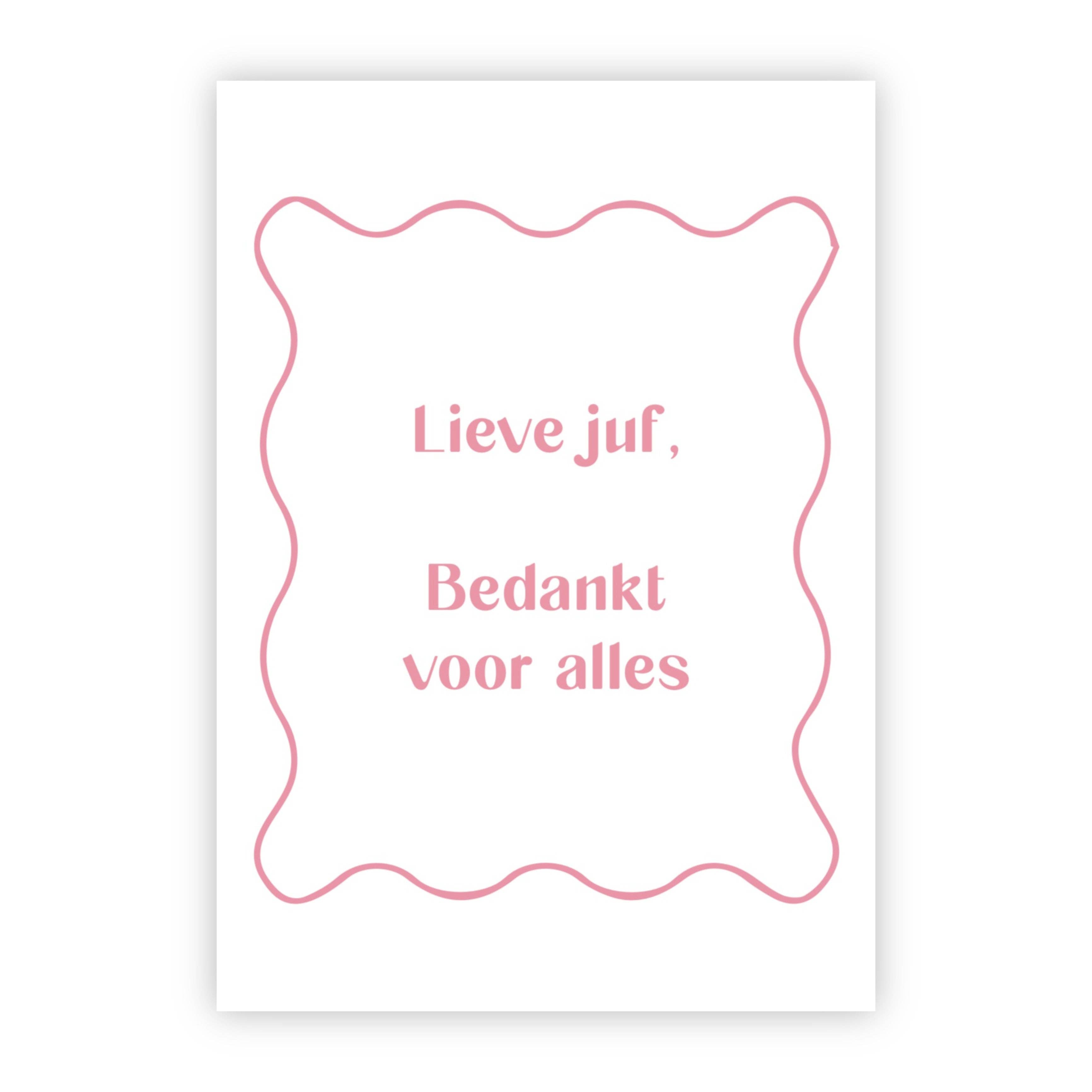 Wenskaart | Lieve juf