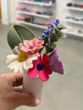 DIY box mini Viltblomkes roze/paars