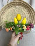 Real Touch Tulpen | Geel | 3 stelen | +/- 28 cm