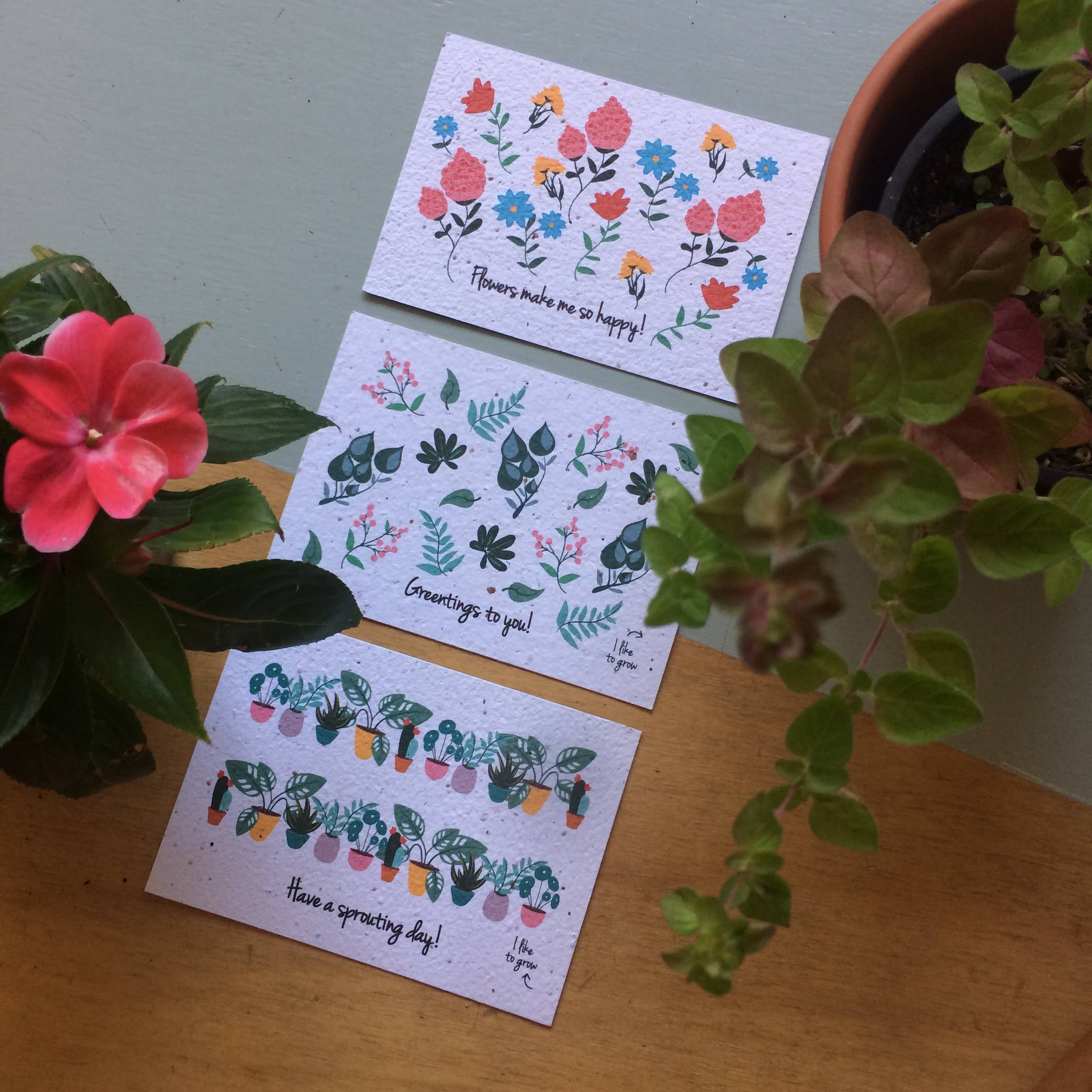 Plantbare Groeikaart – Wilde Bloemen