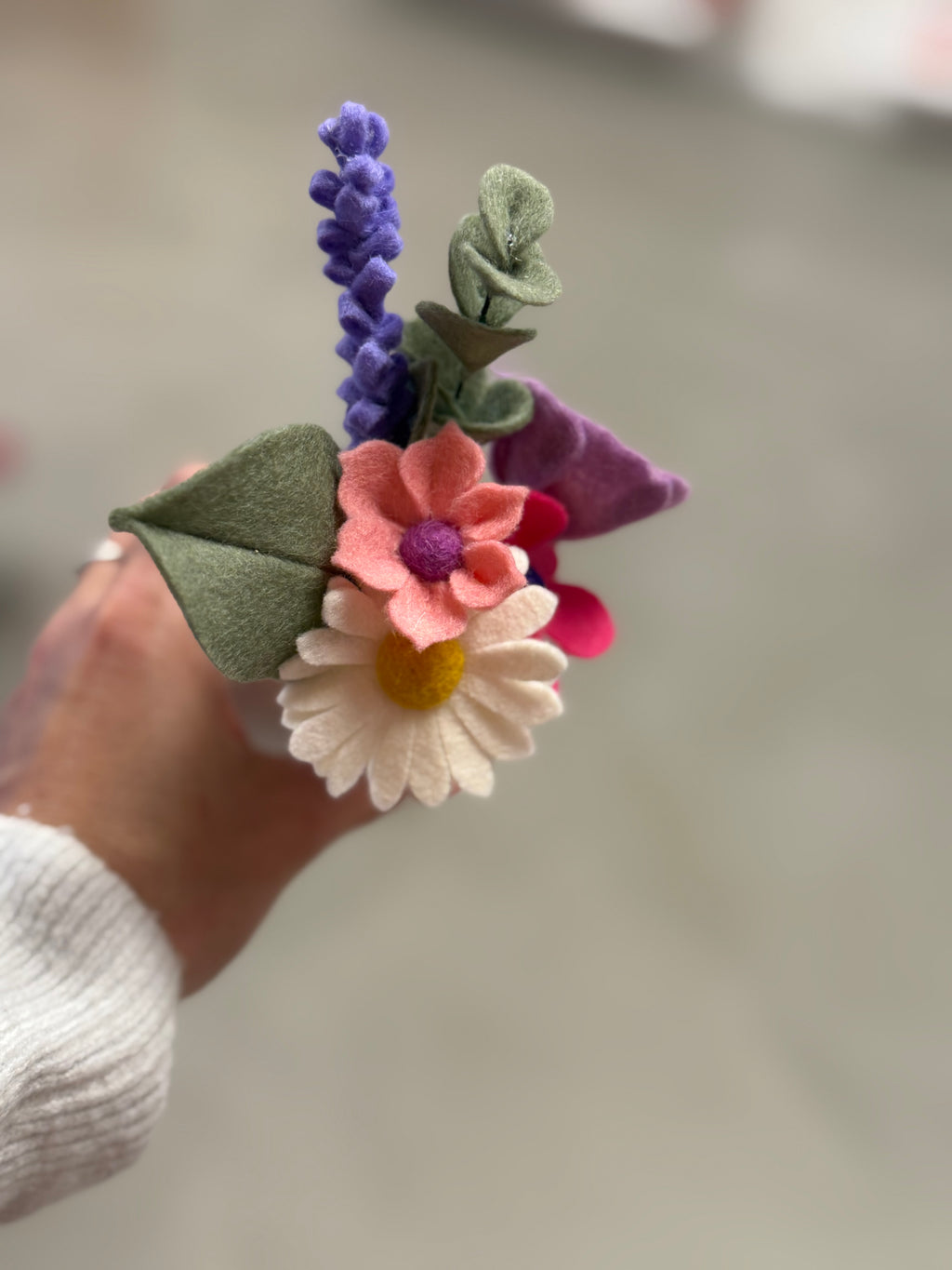 DIY box mini Viltblomkes roze/paars