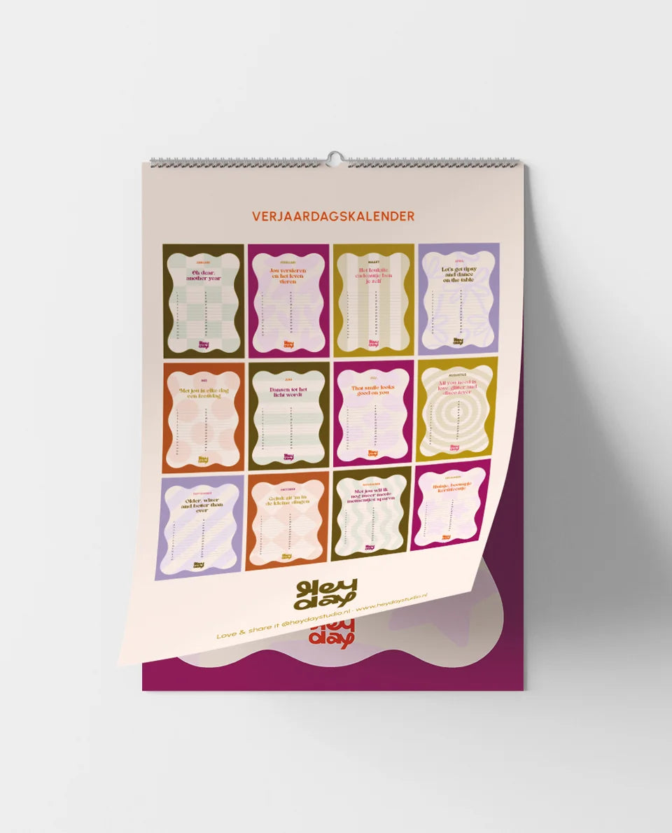 Verjaardagskalender Wave frame