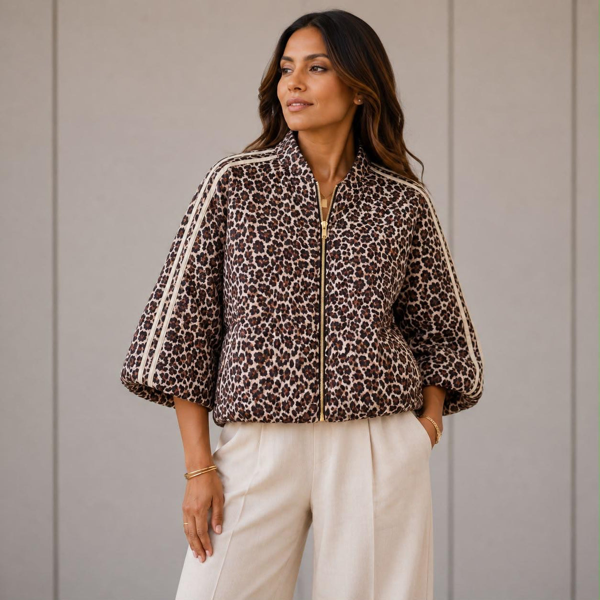 Gewatteerd Leopard Jasje Dames | 3 Kleuren