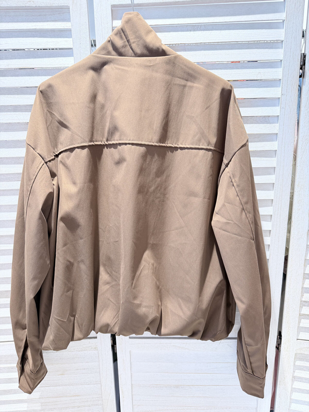 Chocoladekleur Bomber Jacket