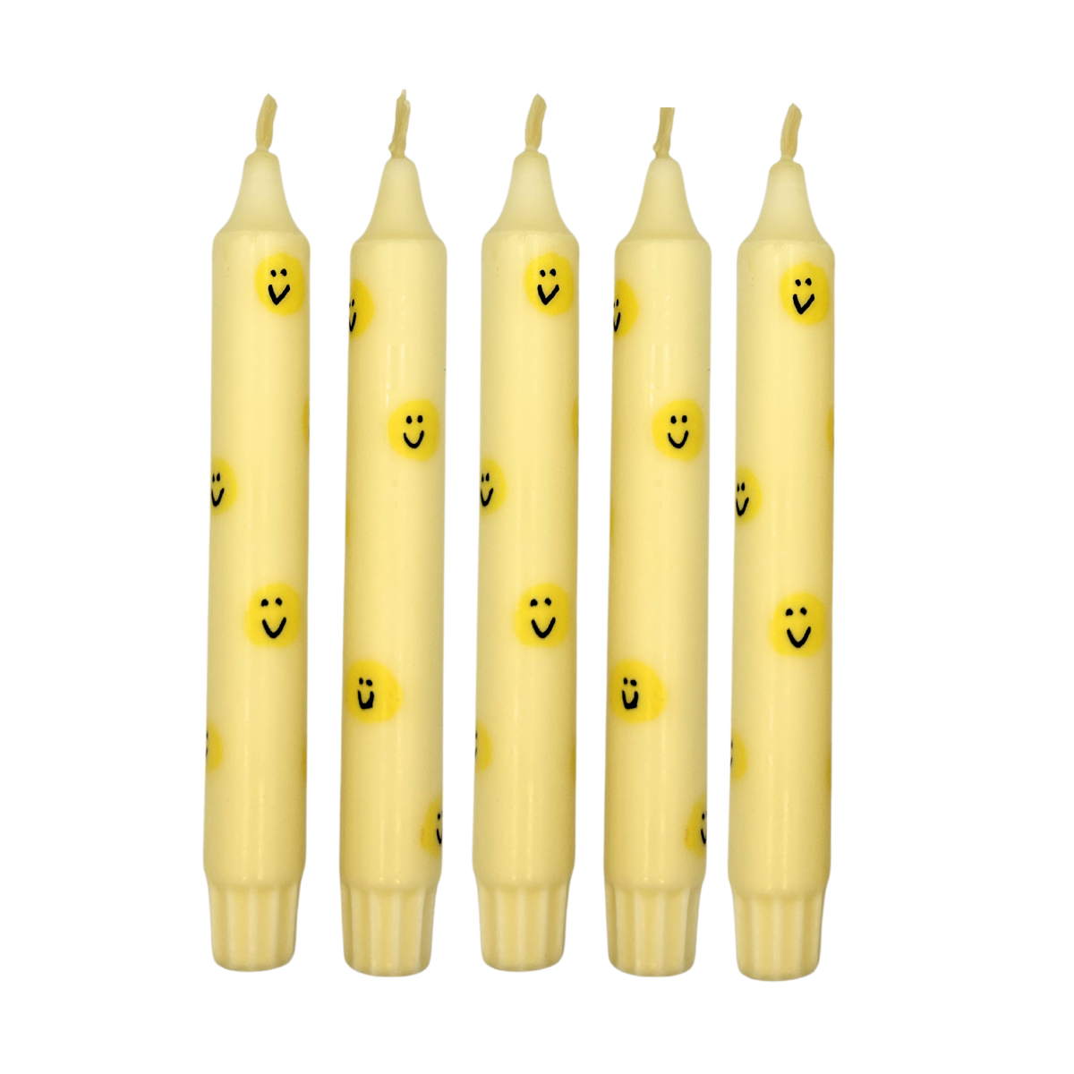 Diner Kaars Smiley Yellow