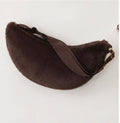 Fluffy Halvemaan Tas – Wauw | Faux Fur Schoudertas