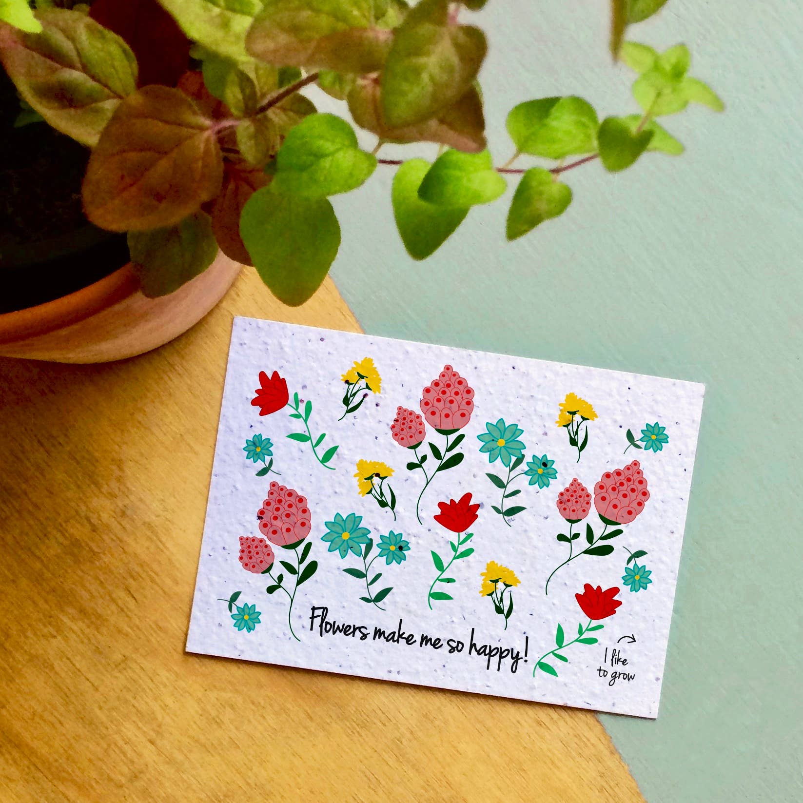 Plantbare Groeikaart – Wilde Bloemen