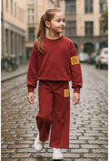 Comfy Set voor Meisjes – Burgundy