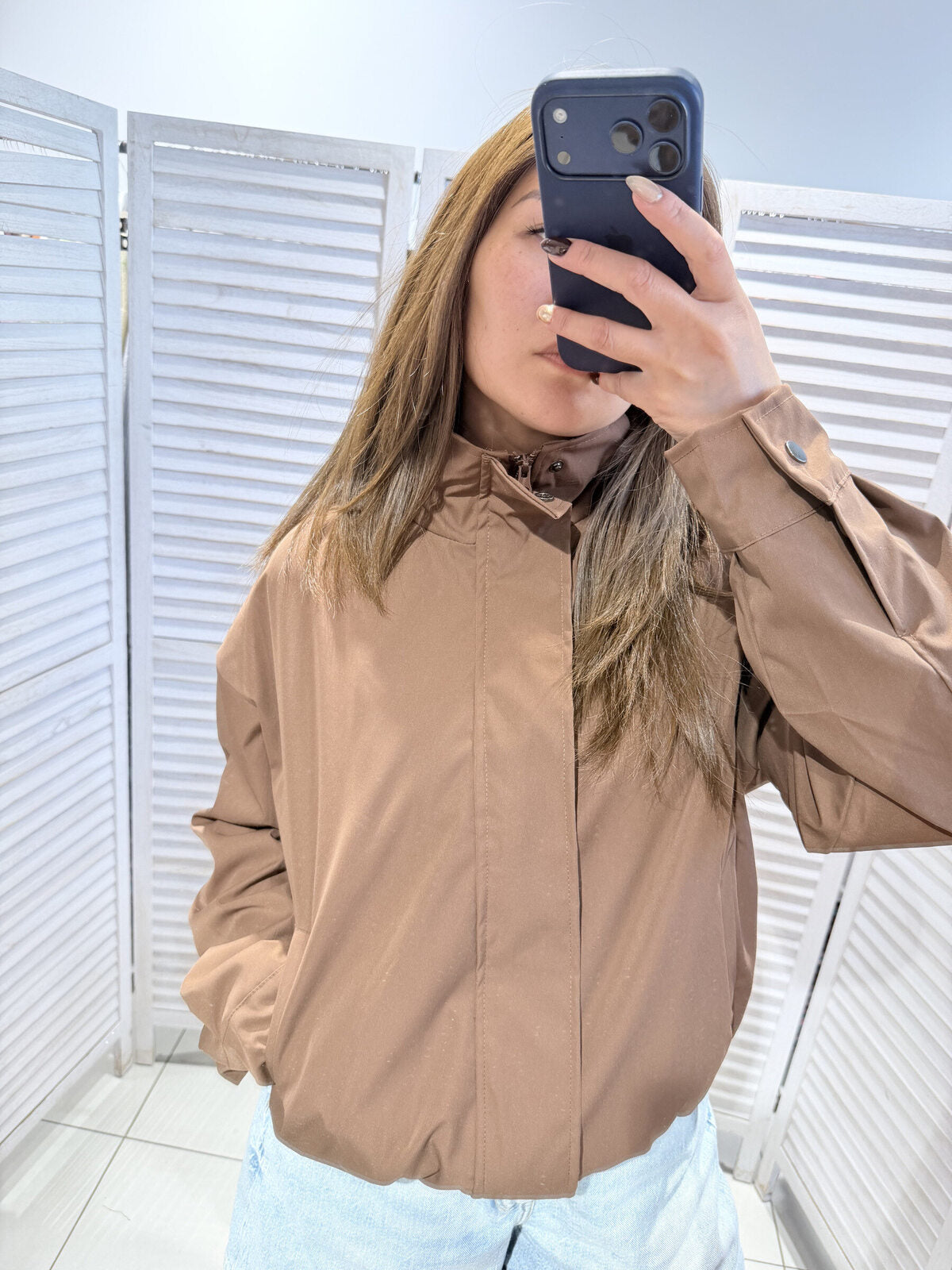 Chocoladekleur Bomber Jacket