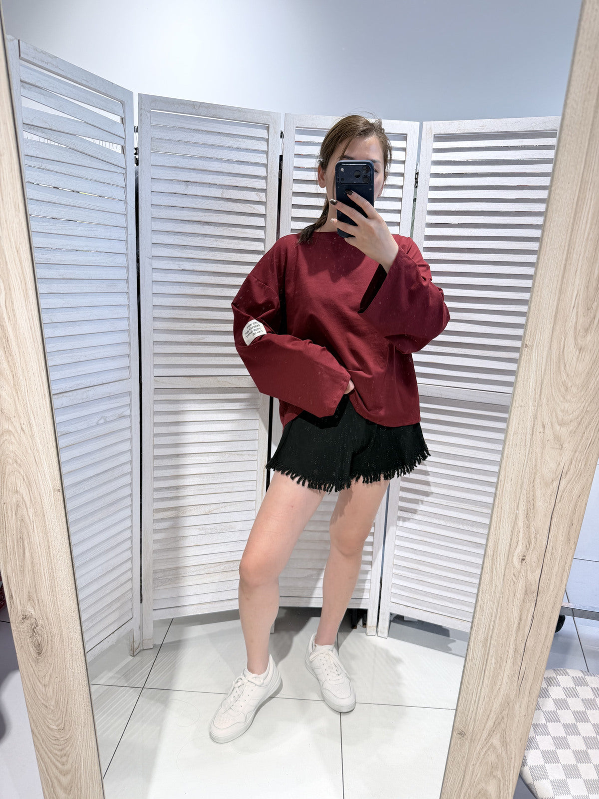 Oversized sweater – Burgundy