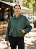 Groen Suèdelook Jasje – Oversized Fit
