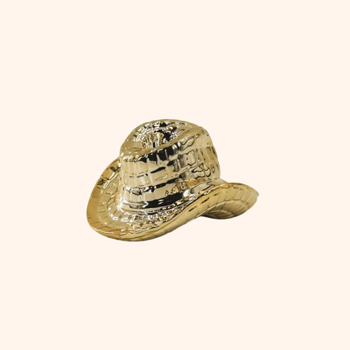 Cowboy Hoed Kandelaar Goud