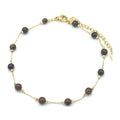 RVS enkelbandje - Goud tijgeroog | MYKK Jewelry