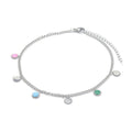 RVS enkelbandje - Zilver zonnetjes | MYKK Jewelry