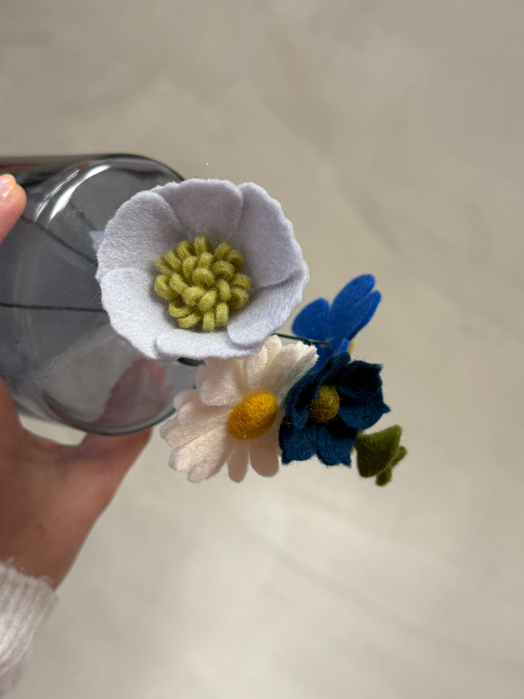 DIY box mini Viltblomkes blauw