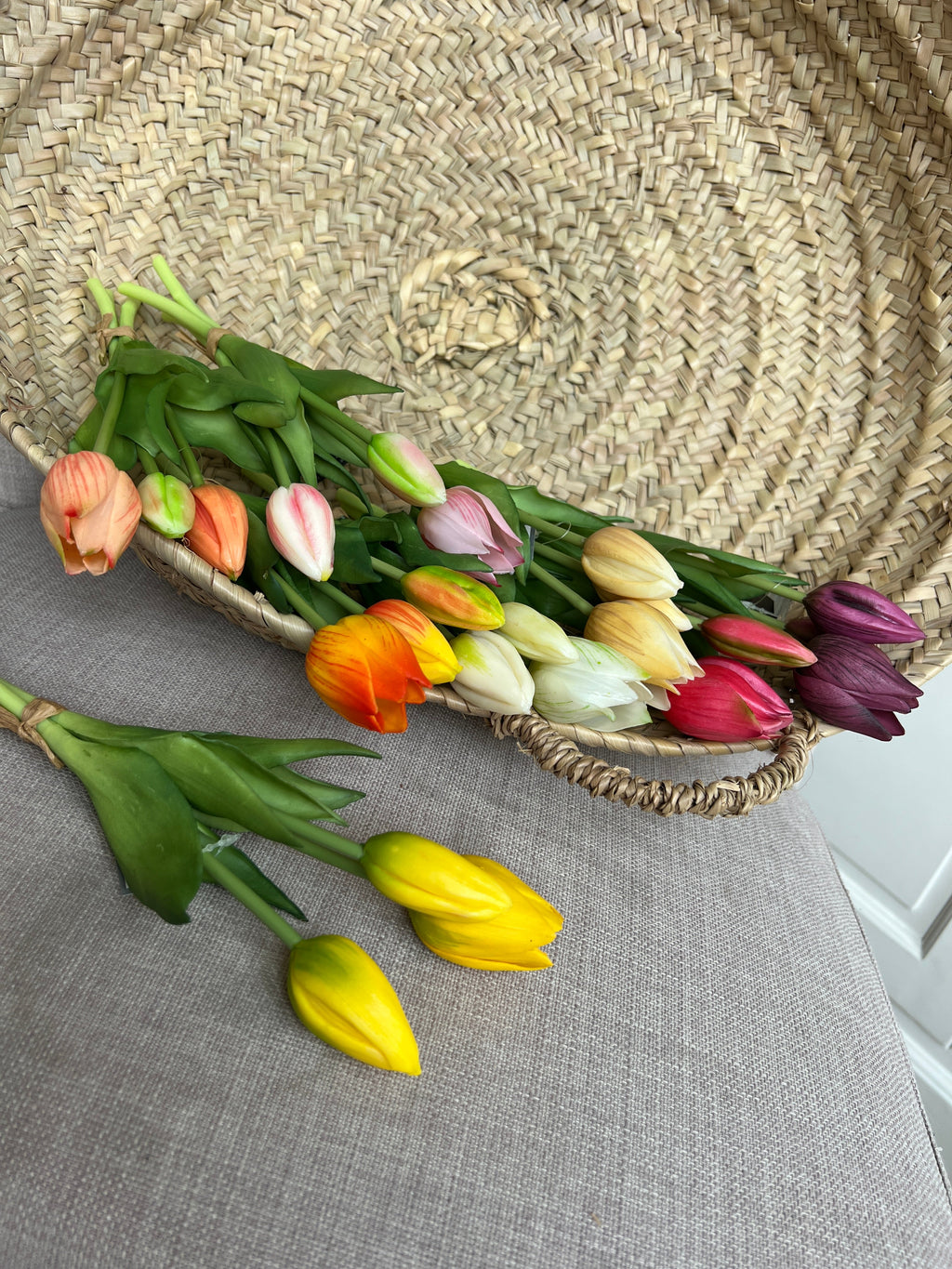 Real Touch Tulpen | Geel | 3 stelen | +/- 28 cm
