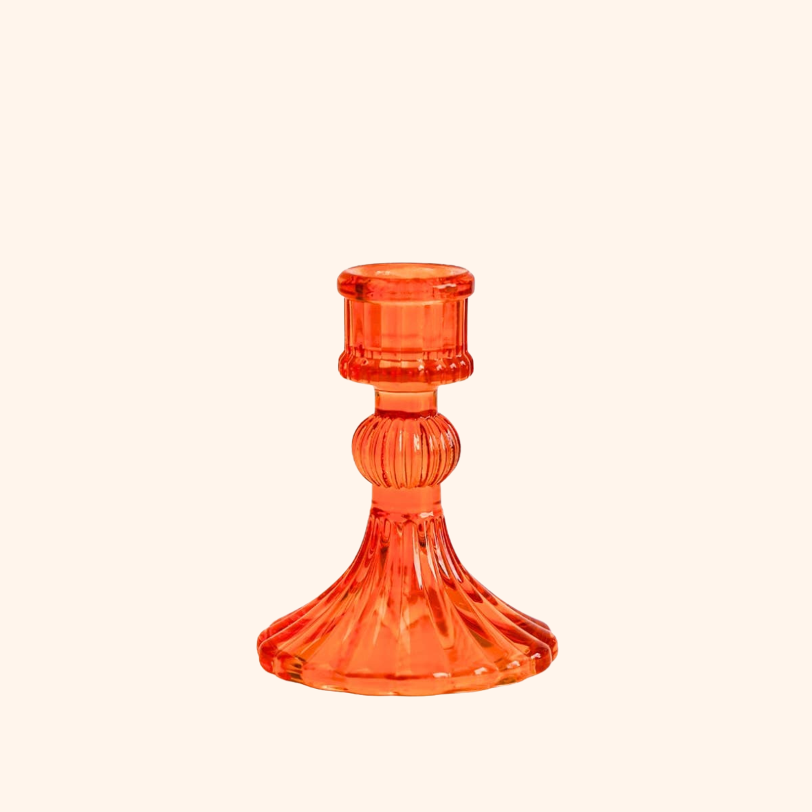 Glazen kandelaar Belle Orange