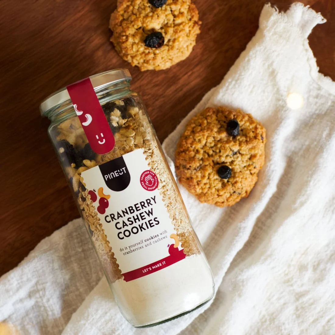 Pineut DIY Koekjesmix – Cranberry Cashew Cookies