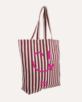 Shopper – Natural Stripe Burgundy