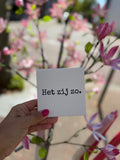 Tegeltje - Het zij zo.