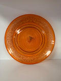 Glazen (sier)bord met vintage look – 20 cm | Oranje of geel