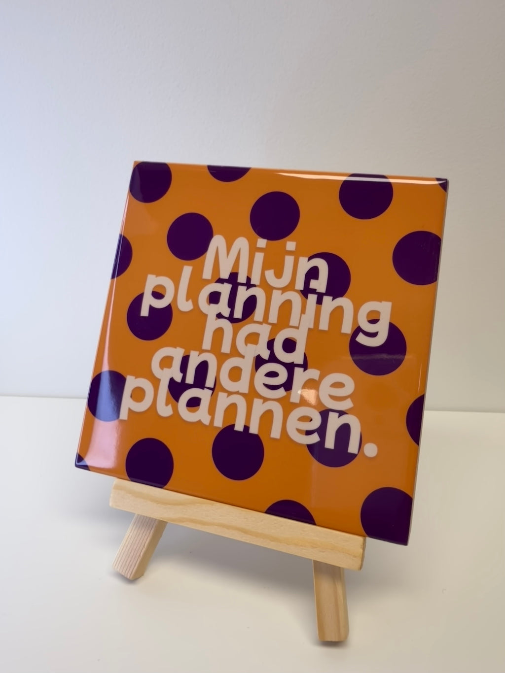Tegeltje - mijn planning - polkadot