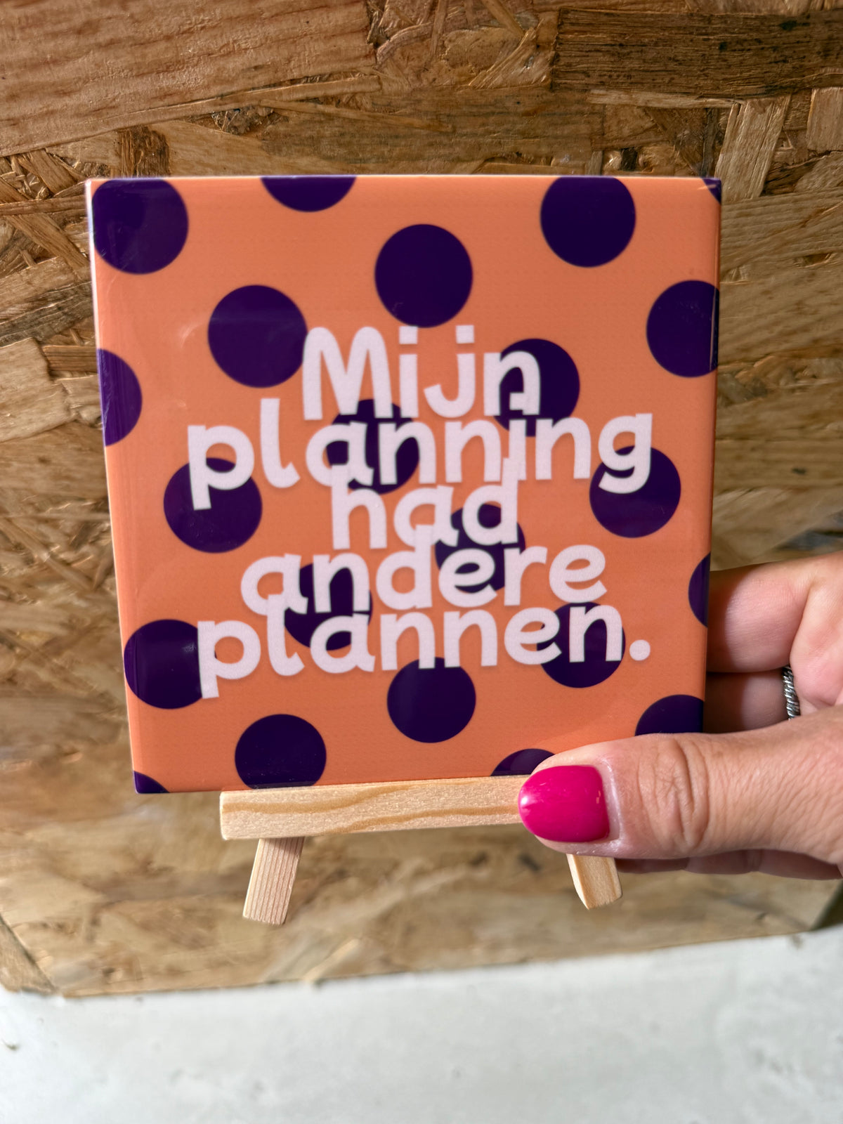 Tegeltje - mijn planning - polkadot