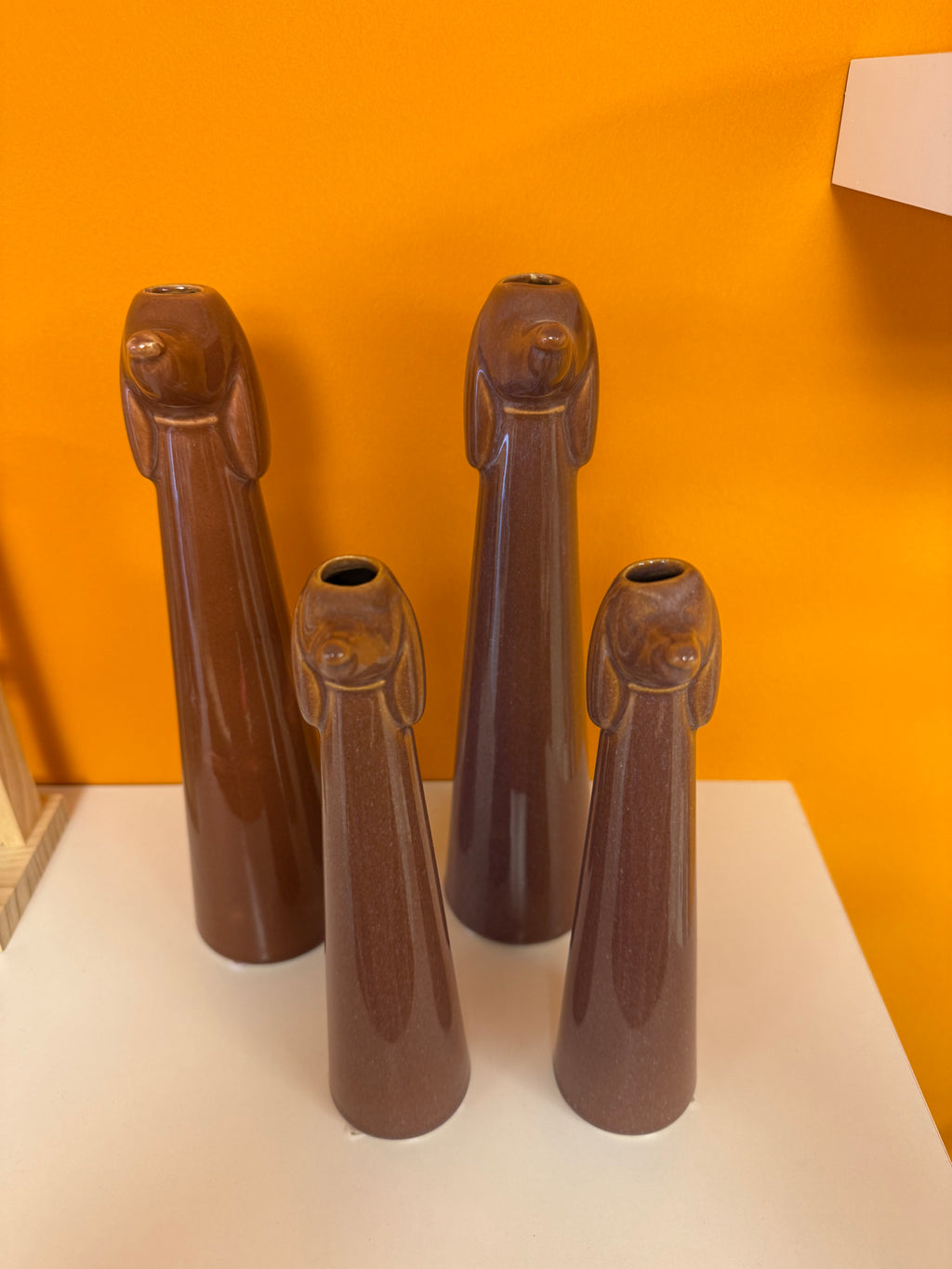 Teckel vaas – bruin