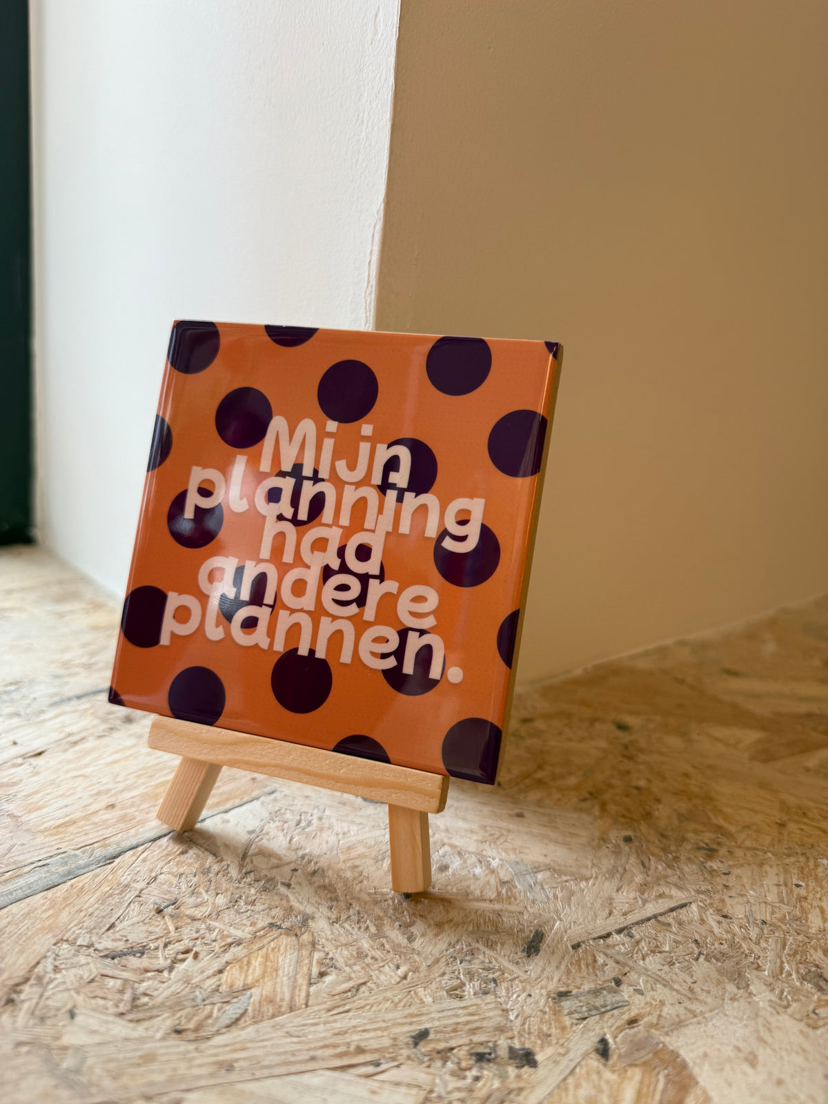 Tegeltje - mijn planning - polkadot