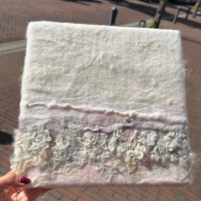 Wolkunst op canvas – Soft Blush