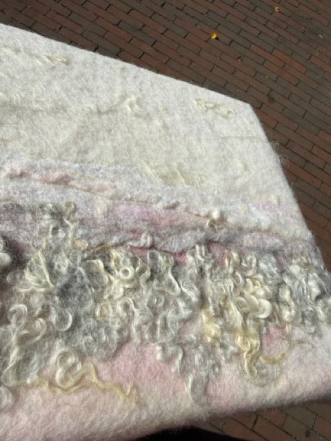 Wolkunst op canvas – Soft Blush