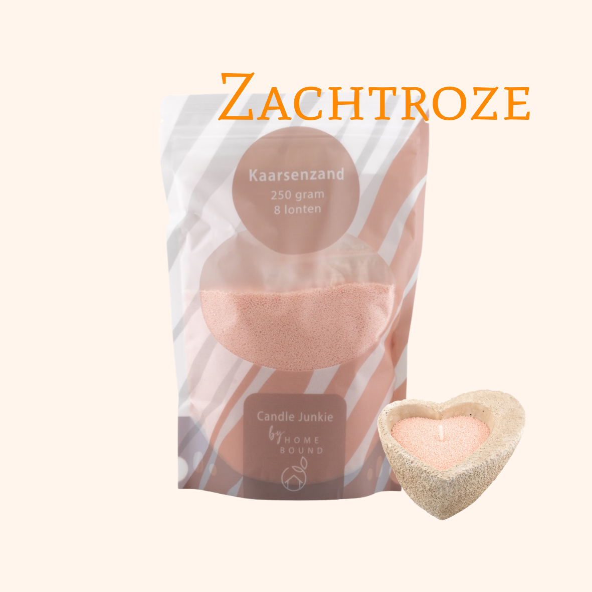 Kaarsenzand | zak 250 gram met 8 lonten