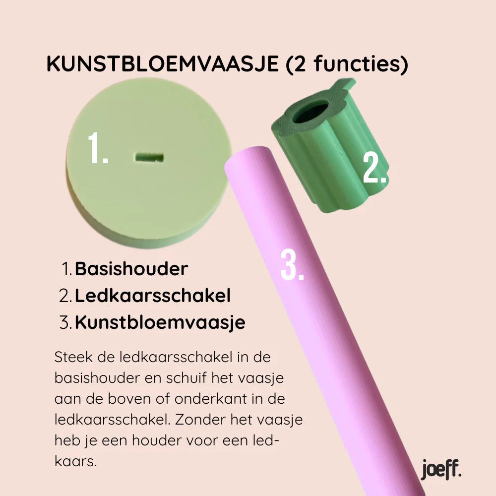 Muuss - kunstbloemvaasje