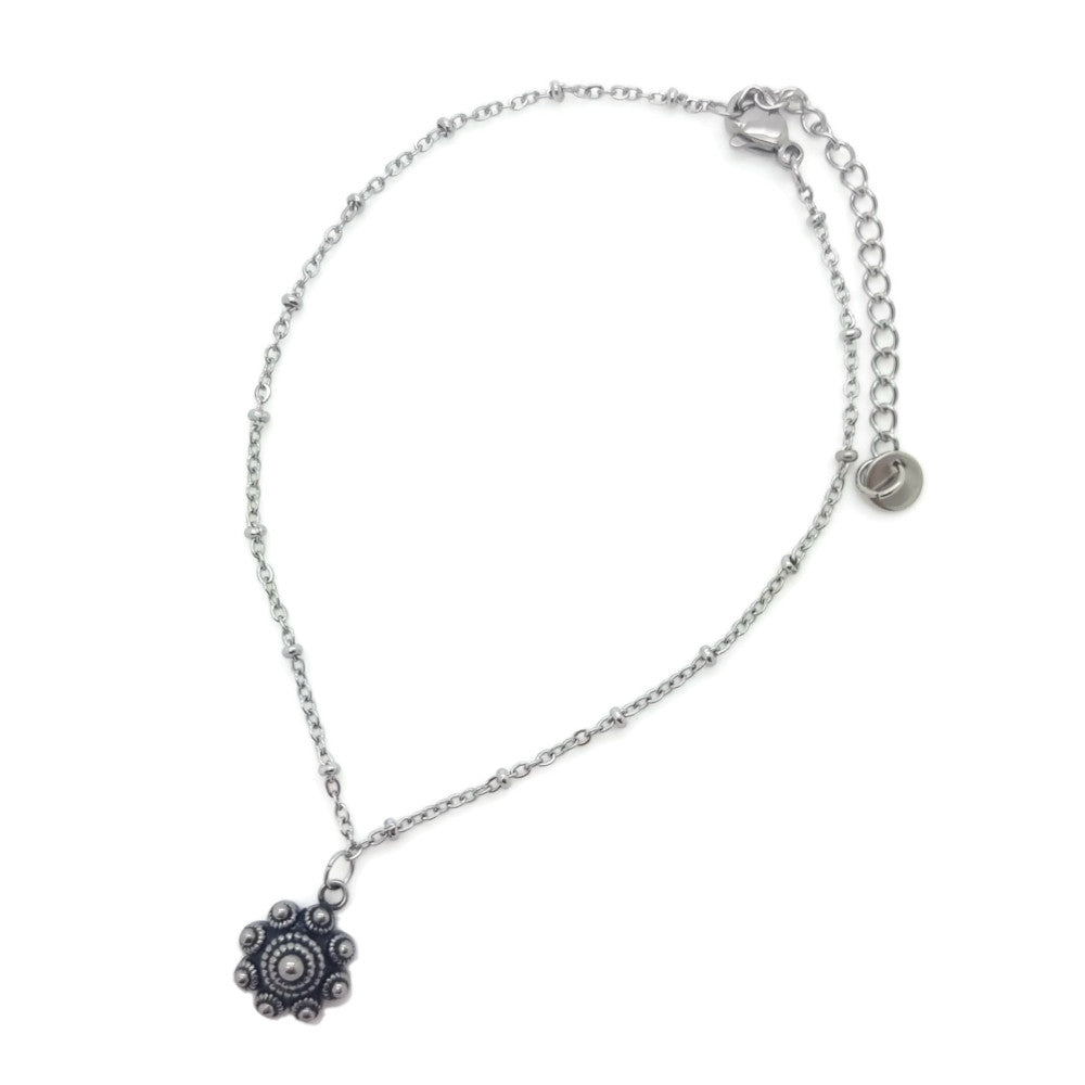 RVS Zeeuwse knop enkelbandje - Zilver MYKK Jewelry
