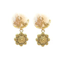 RVS Zeeuwse knop oorstekers - Polymeer goud | MYKK Jewelry