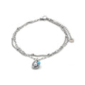 RVS enkelbandje - Zilver kauri dubbel | MYKK Jewelry