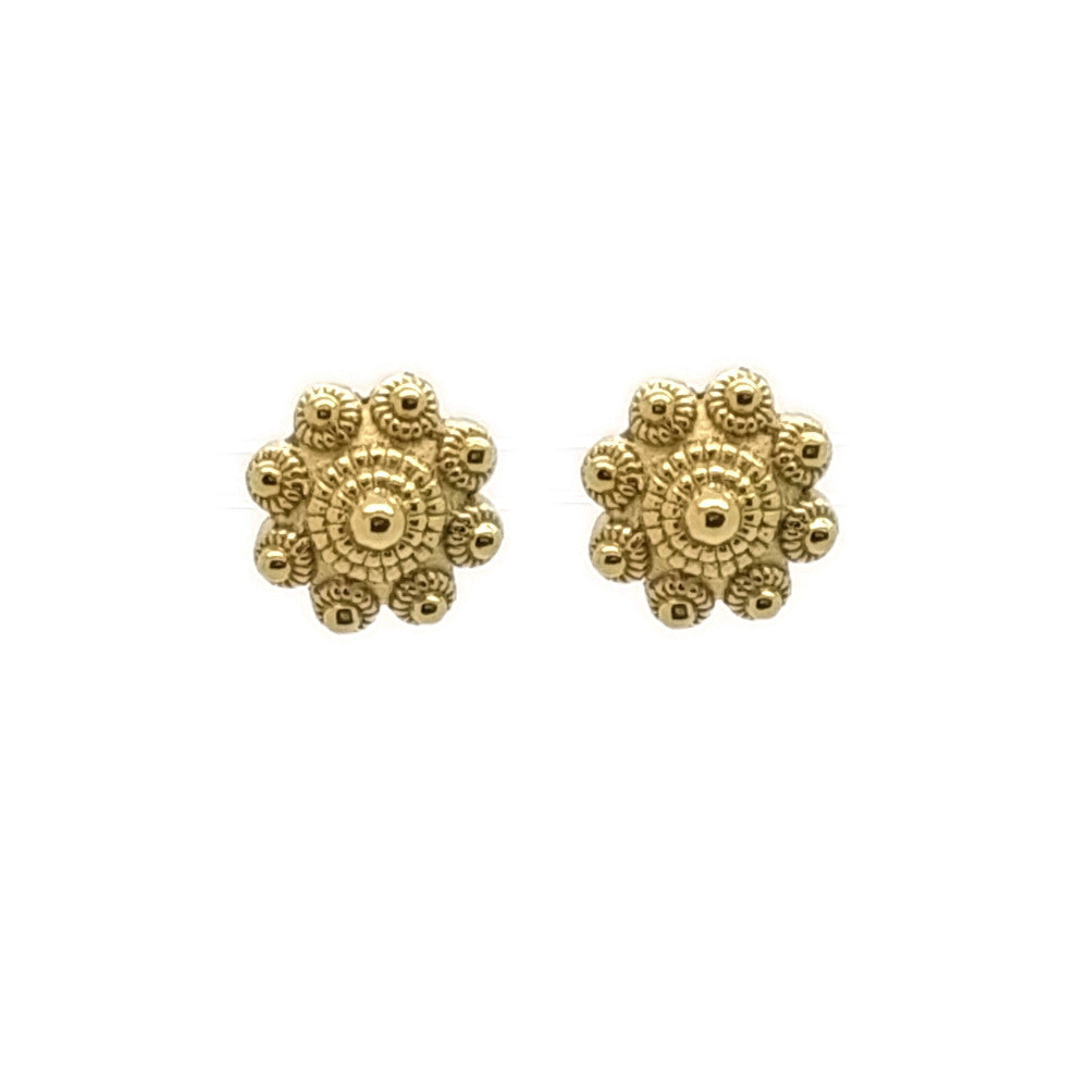 RVS Zeeuwse knop oorbellen goud - Steker MYKK Jewelry