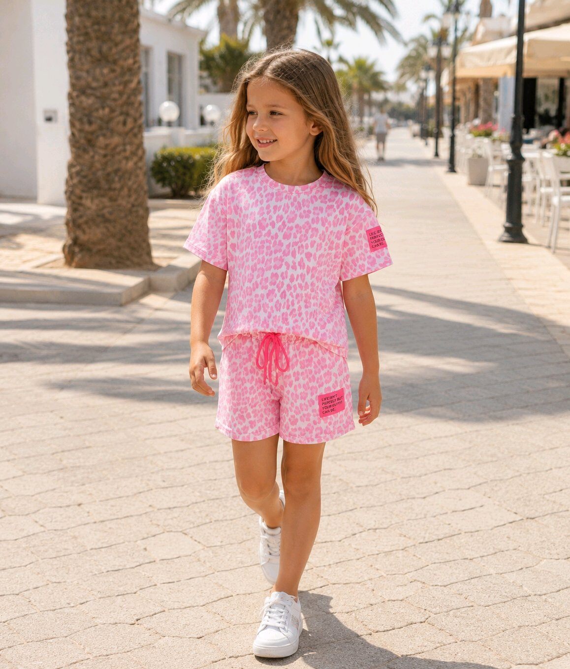 Meisjesset Leopard Love Roze