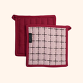 Pannenlappen Set – Vivid Pink Burgundy