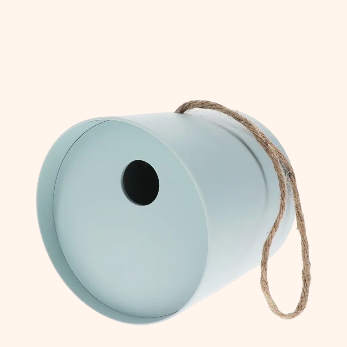 Rond vogelhuisje van bamboevezel - Blauw